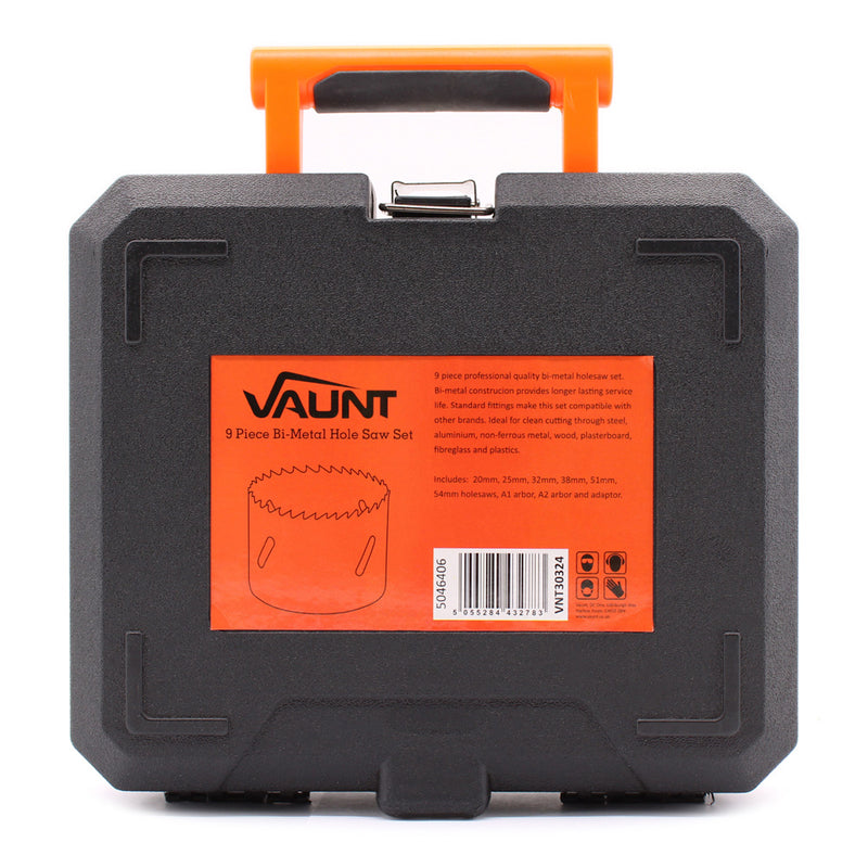 Vaunt V1323005 Holesaw Kit Bi-Metal - 9 Piece