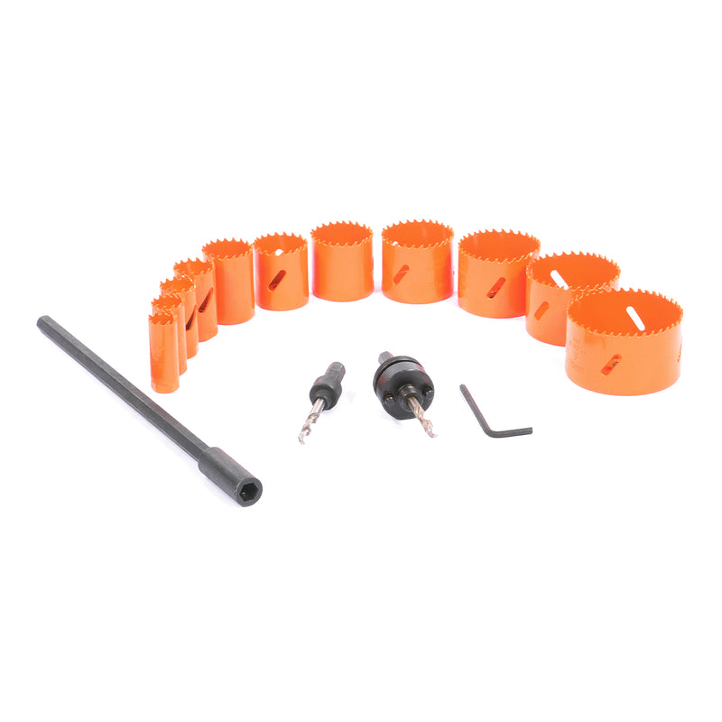 Vaunt V1323006 Hole Saw Kit Bi-Metal - 14 Piece