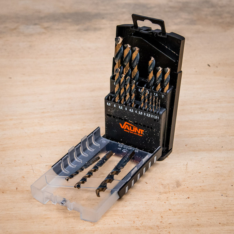 Vaunt V1324061 19 Piece HSS M2 Turbo Drill Bit Set