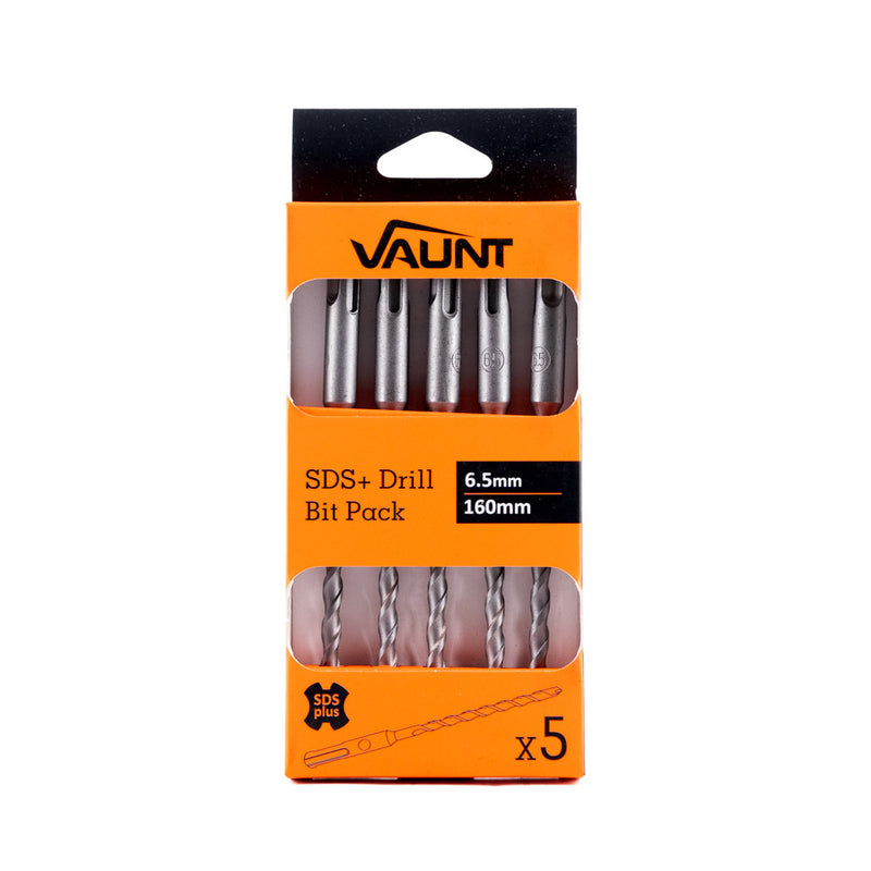 Vaunt V1329033 SDS+ Drill Bits 6.5mm x 160mm - Pack of 5