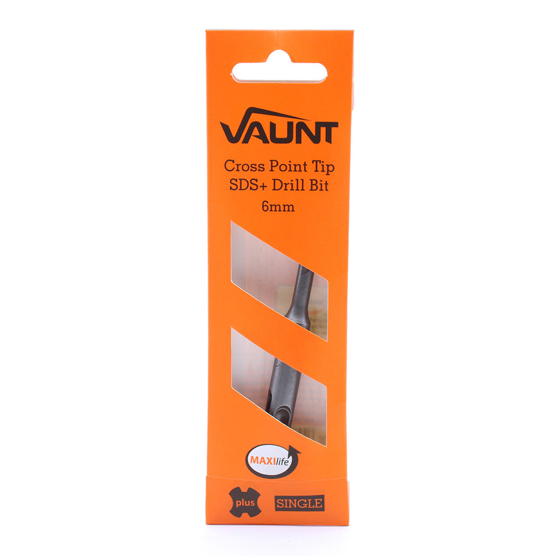 Vaunt V1329042 SDS+ Endurance Cross Tip Drill Bit 6mm x 110mm