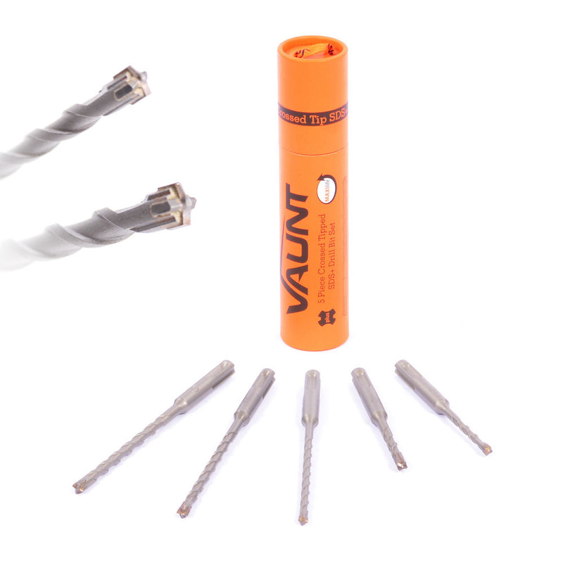 Vaunt V1329120 SDS+ Endurance Cross Tip Drill Bit Set - 5 Piece