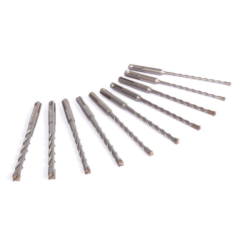 Vaunt V1329121 SDS+ Endurance Cross Tip Drill Bit Set - 10 Piece