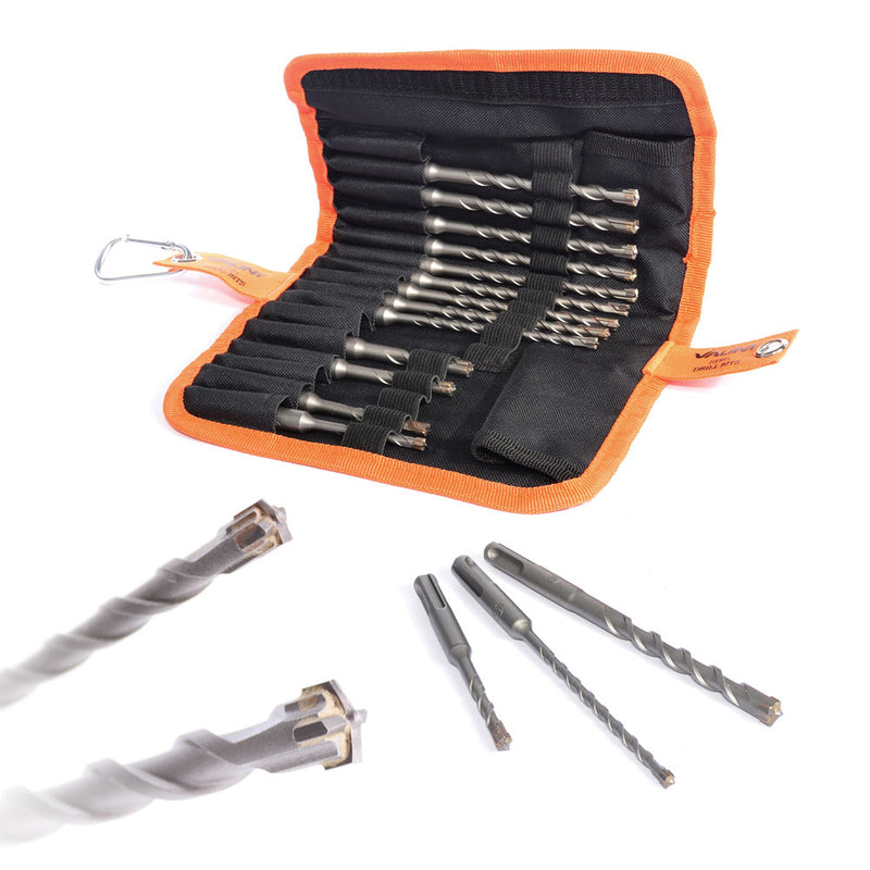 Vaunt V1329122 SDS+ Endurance Cross Tip Drill Bit Set - 17 Piece