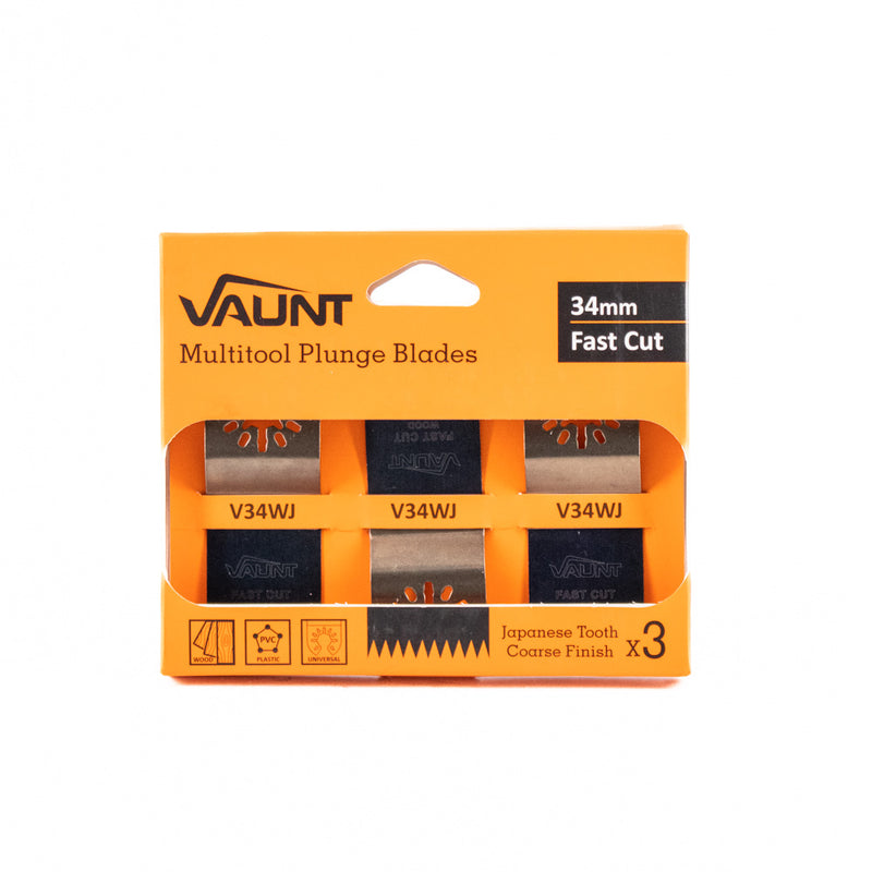 Vaunt V1349060 Premium 34mm Japanese Tooth Multi Tool Blade - Pack of 3