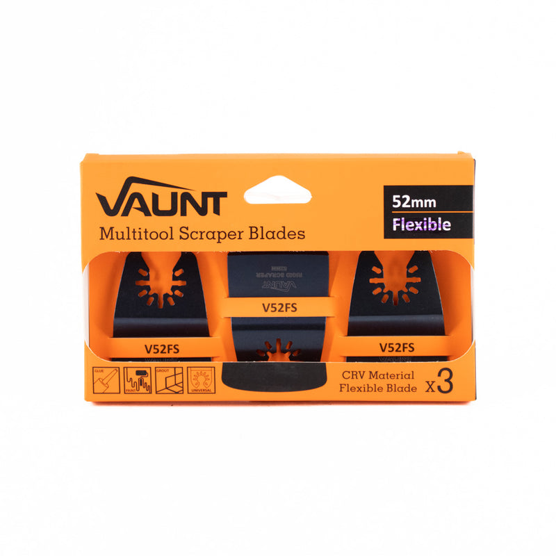 Vaunt V1349068 Premium 50mm Multi Tool Heavy Duty Scraper Blade  -  Pack of 3