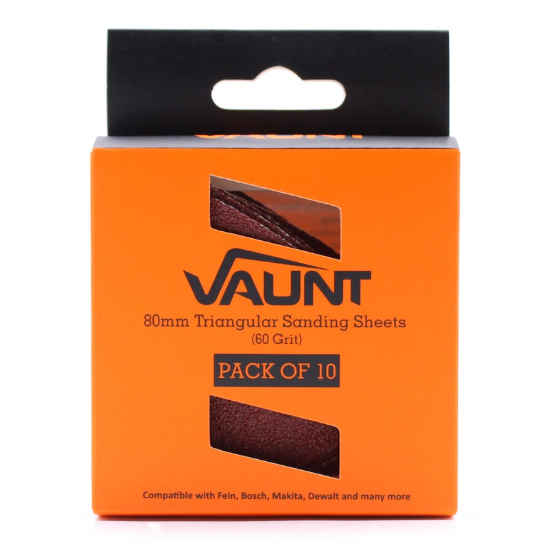 Vaunt V1349071 Triangular Sanding Pad 60 Grit - Pack of 10