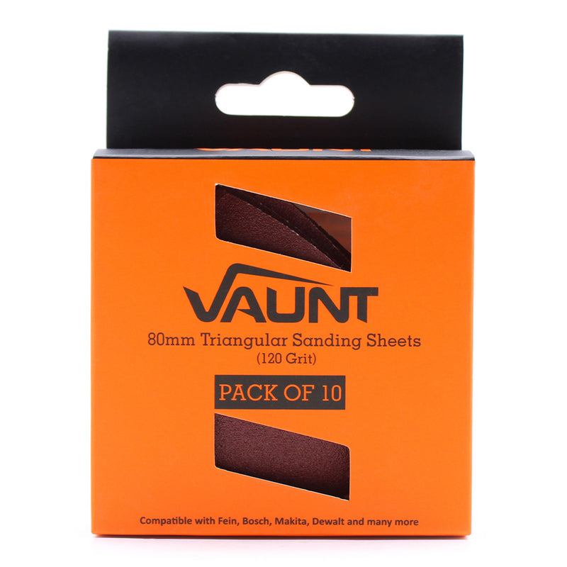 Vaunt V1349073 Triangular Sanding Pad 120 Grit - Pack of 10