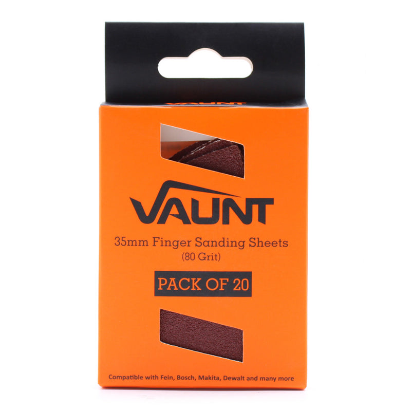 Vaunt V1349092 Finger Sanding Pad 80 Grit - Pack of 20