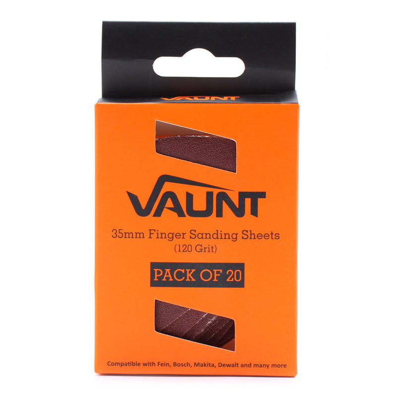 Vaunt V1349093 Finger Sanding Pad 120 Grit - Pack of 20
