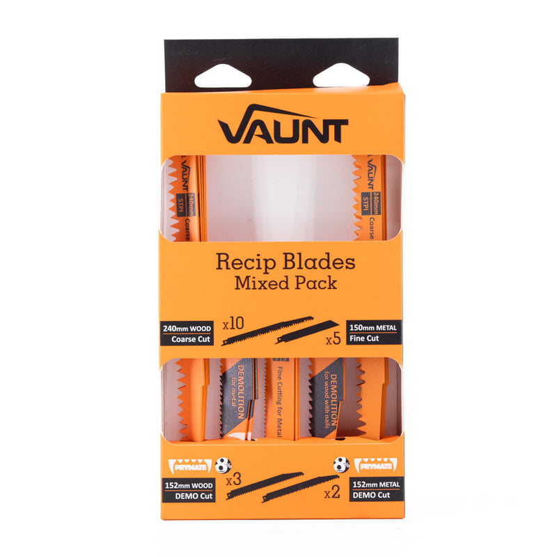 Vaunt V1353011 Recip Saw Blade Set (Wood, Metal & Demolition) - Pack of 20