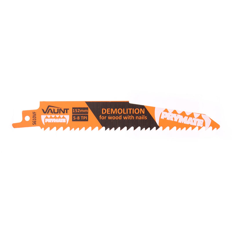 Vaunt V1353020 150mm Demolition Reciprocating Saw Blades For Wood & Metal (S610VF) â€“ Pack of 3