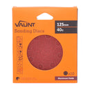Vaunt V1357000 125mm 40 Grit Sanding Discs - Pack of 10