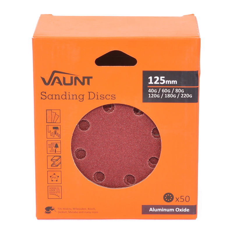 Vaunt V1357013 125mm 50 Piece Sanding Discs Selection