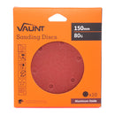 Vaunt V1357032 150mm 80 Grit Sanding Discs - Pack of 10