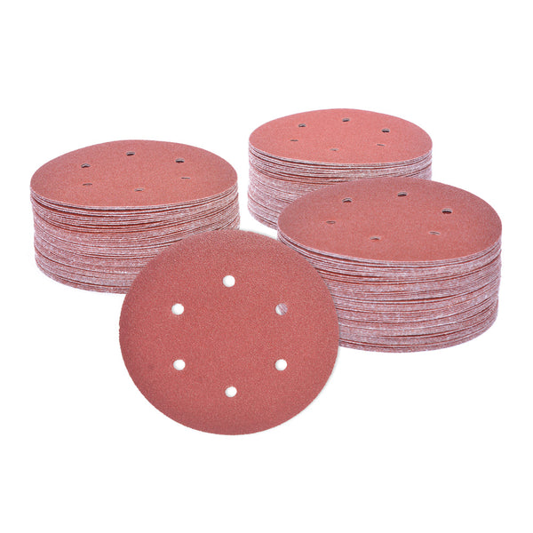 Vaunt V1357044 150 Piece 150mm "3 Grit" Sanding Discs Bulk Pack - 60G, 80G, 120G