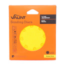 Vaunt V1357061 125mm 60 Grit Yellow Oxide Sanding Discs - Pack of 10