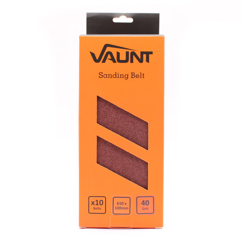 Vaunt V1357110 610mm x 100mm 40 Grit Sanding Belts - Pack of 10