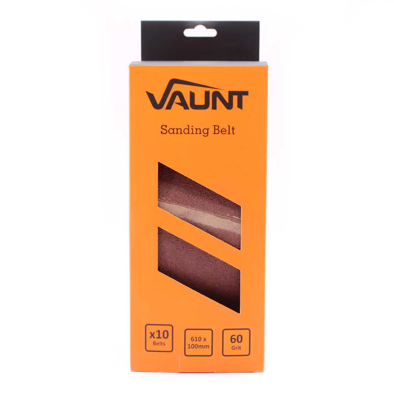 Vaunt V1357111 610mm x 100mm 60 Grit Sanding Belts - Pack of 10