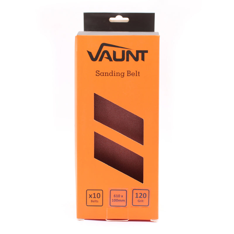 Vaunt V1357113 610mm x 100mm 120 Grit Sanding Belts - Pack of 10