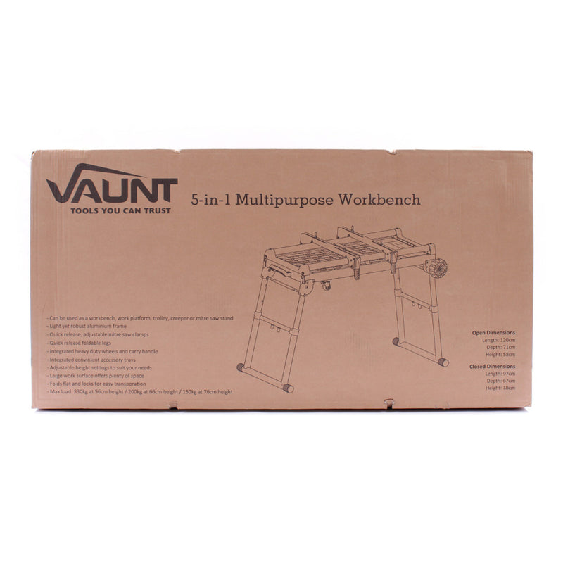 Vaunt V1358020 4-in-1 Multipurpose WorkBench, Creeper, Platform and Saw Stand