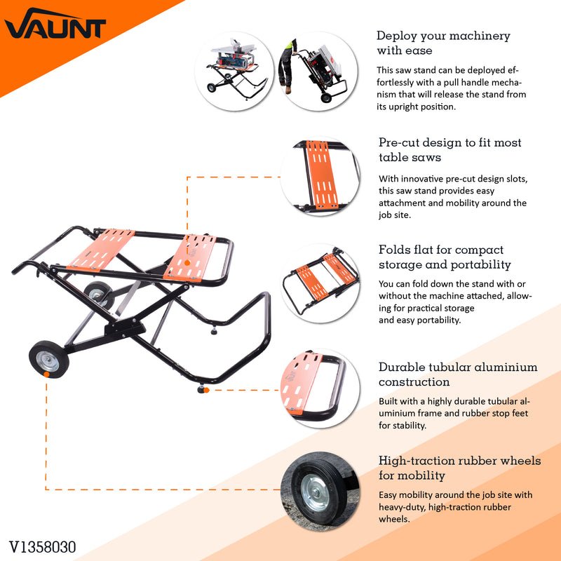 Vaunt V1358030 Portable Trolley Saw Stand