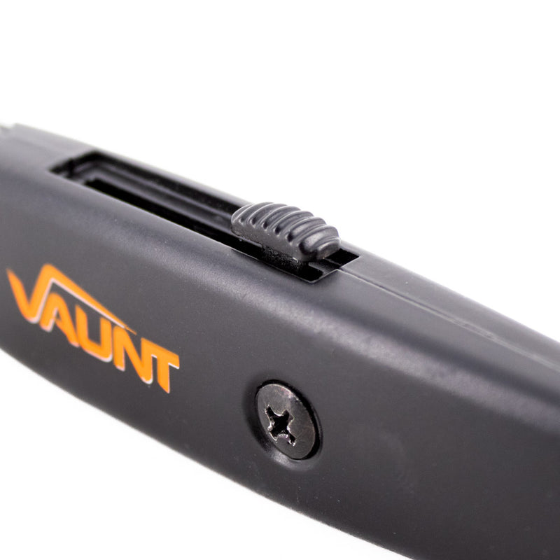 Vaunt V1423006 Black Retractable Utility Knife - Pack of 5