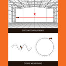 Vaunt V1501005 Red 40m Laser Distance Measure & Curve Measure