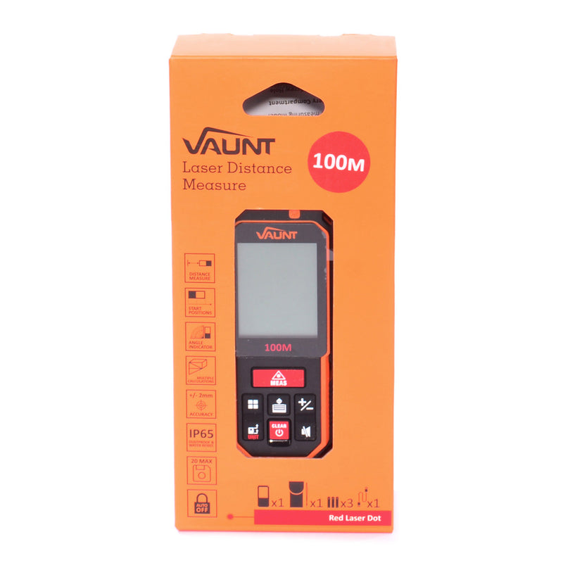 Vaunt V1501007 Professional Laser Distance Measure 100m