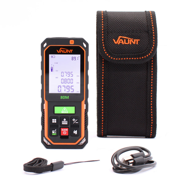 Vaunt V1501008 Professional Green Beam Laser Distance Measure 80m