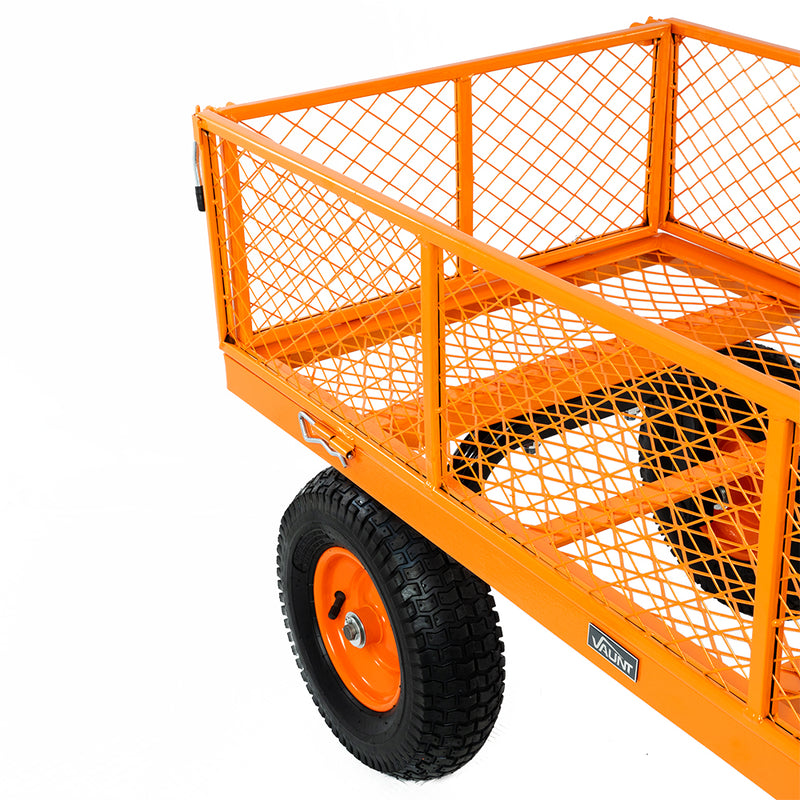 Vaunt V1712002 Heavy Duty 166Ltr Metal Garden Cart