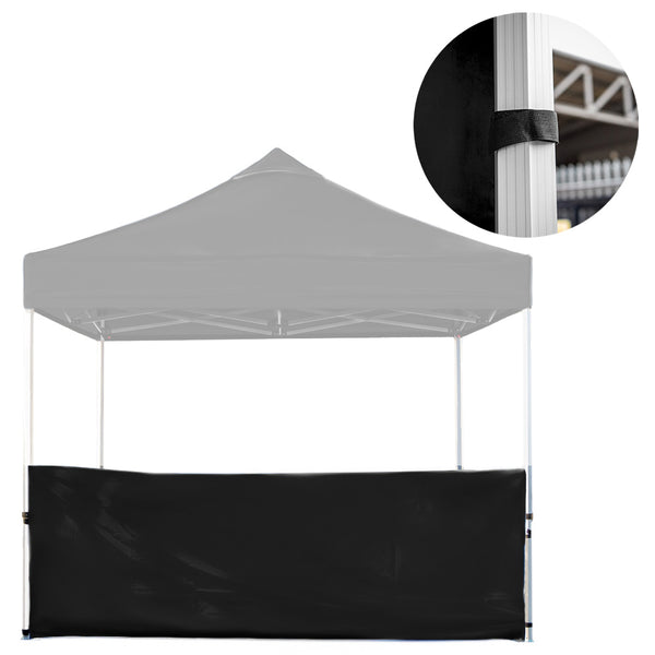Vaunt V1903004 3m x 1m Plain Gazebo Half Side Panel - Black
