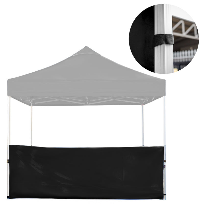 Vaunt V1903004 3m x 1m Plain Gazebo Half Side Panel - Black
