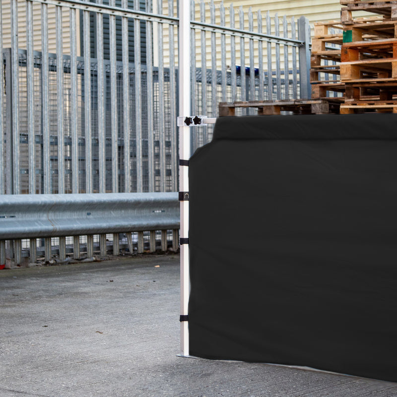 Vaunt V1903004 3m x 1m Plain Gazebo Half Side Panel - Black