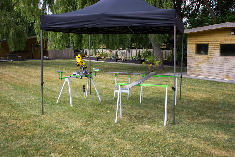 Vaunt V1903200 3m x 3m Steel Pop-Up Gazebo - Black