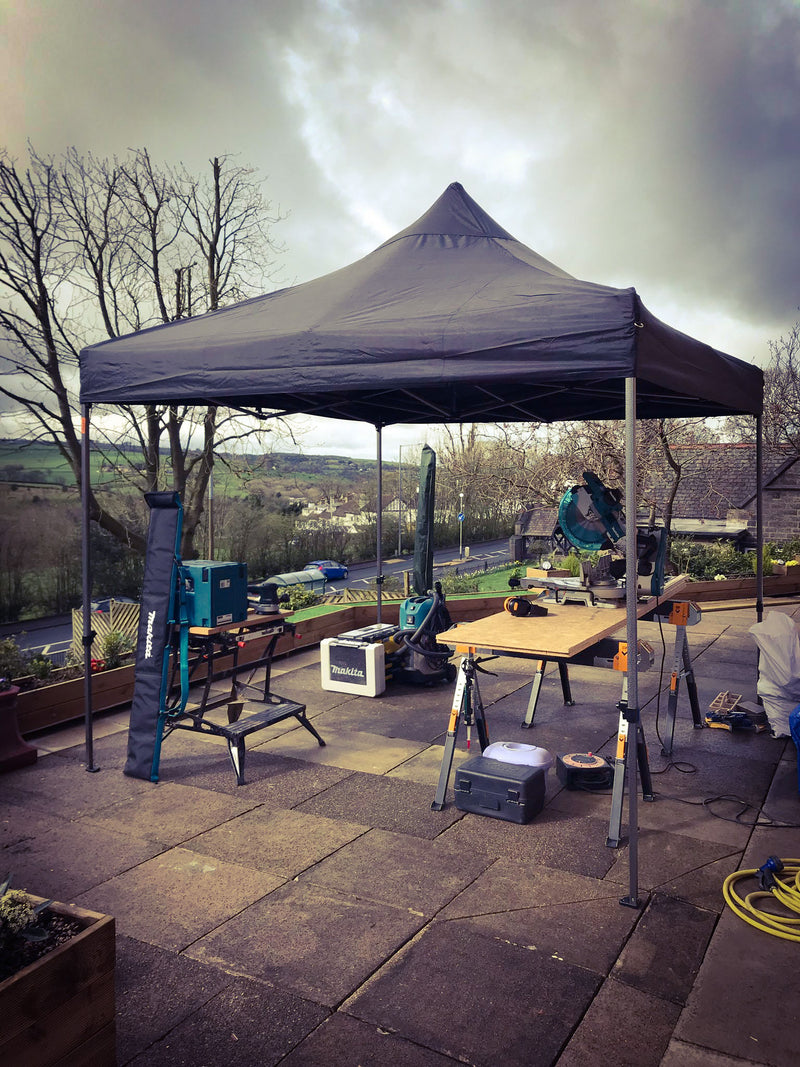 Vaunt V1903200 3m x 3m Steel Pop-Up Gazebo - Black