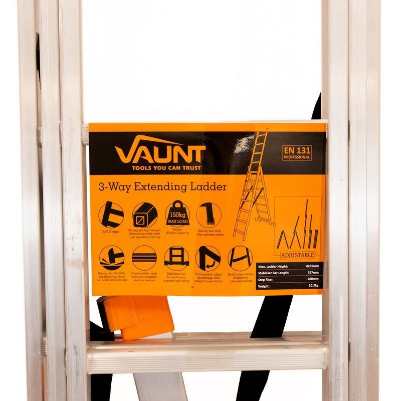 Vaunt V2002015 3 Piece 4.2m Extension Ladder