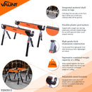 Vaunt V2003013 Heavy Duty Adjustable Height Saw Horse Twin Pack