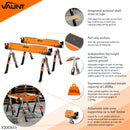 Vaunt V2003015 Heavy Duty Fully Adjustable Saw Horse Twin Pack