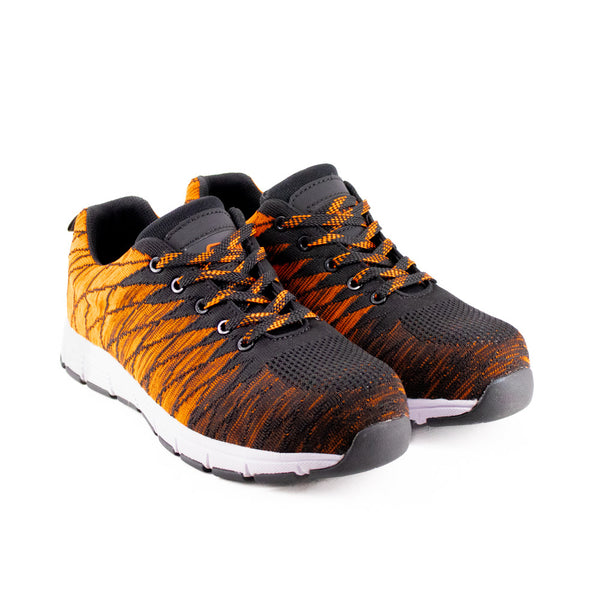 Vaunt V2306051 Tokyo Safety Trainers - Black/Orange Size 7