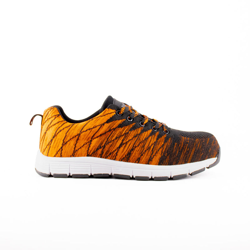 Vaunt V2306052 Tokyo Safety Trainers - Black/Orange Size 8