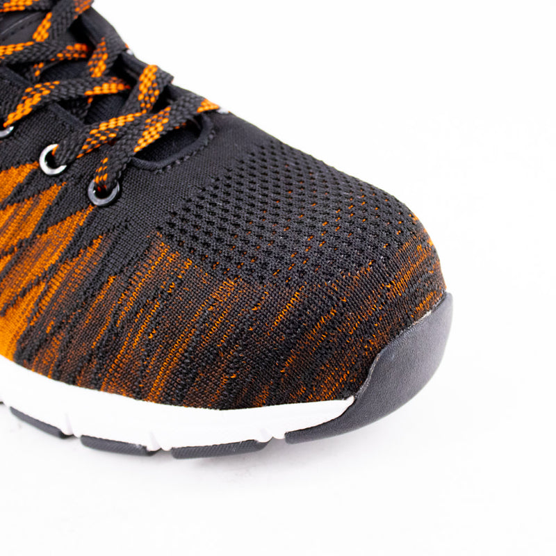 Vaunt V2306054 Tokyo Safety Trainers - Black/Orange Size 10