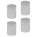 Sealey VCA4 Aluminium Valve Cap 4pc - Silver Anodised