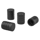 Sealey VCB4 Aluminium Valve Cap 4pc - Black Anodised