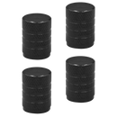 Sealey VCB4 Aluminium Valve Cap 4pc - Black Anodised