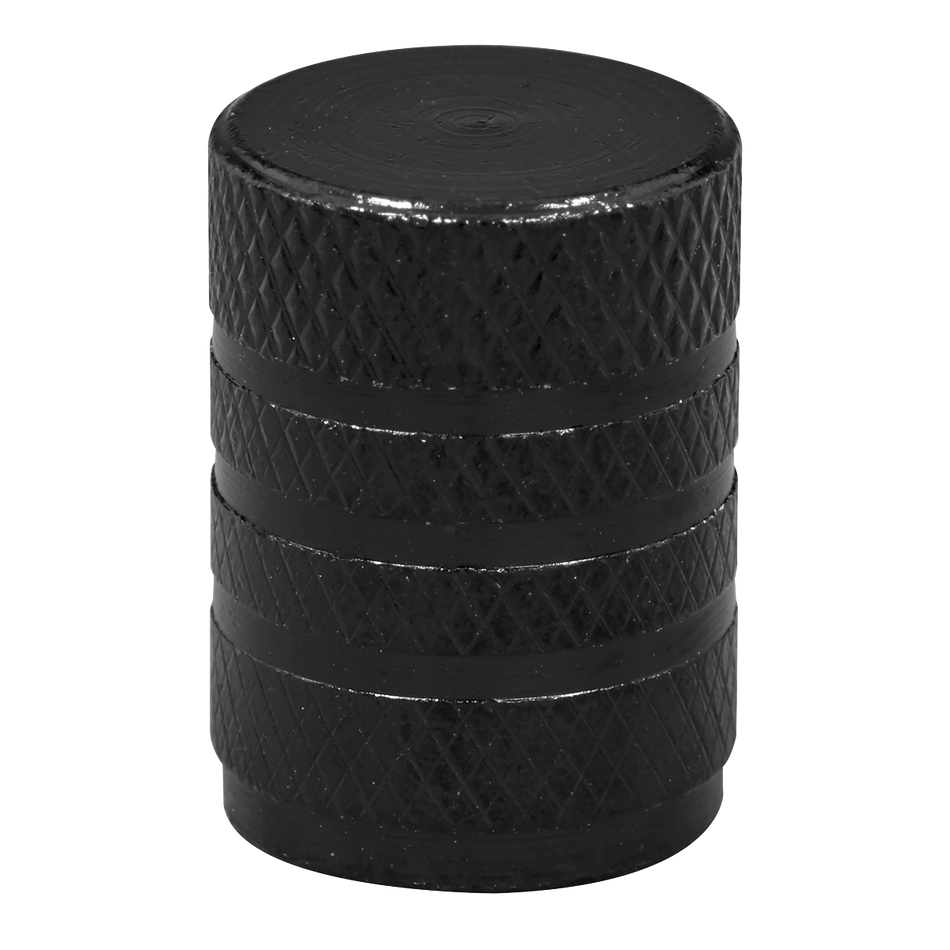 Sealey VCB4 Aluminium Valve Cap 4pc - Black Anodised