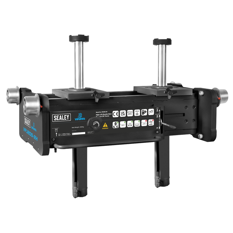 Sealey VPJ20S-2H Viking Pit Jack 20 Tonne High Lift Double Ram