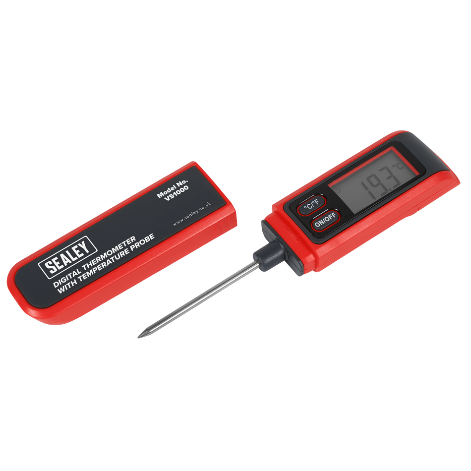 Sealey VS1000 Digital Thermometer with Temperature Probe