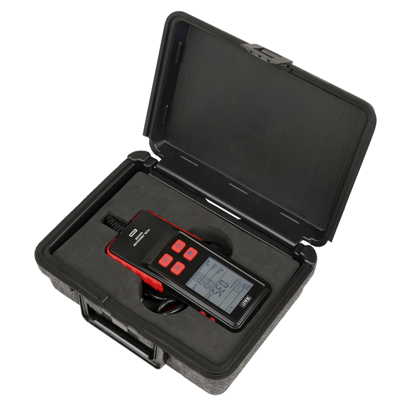 Sealey VS566 Digital Fuel Injection Pressure Test Kit for GDI Fuel Circuits 6pc