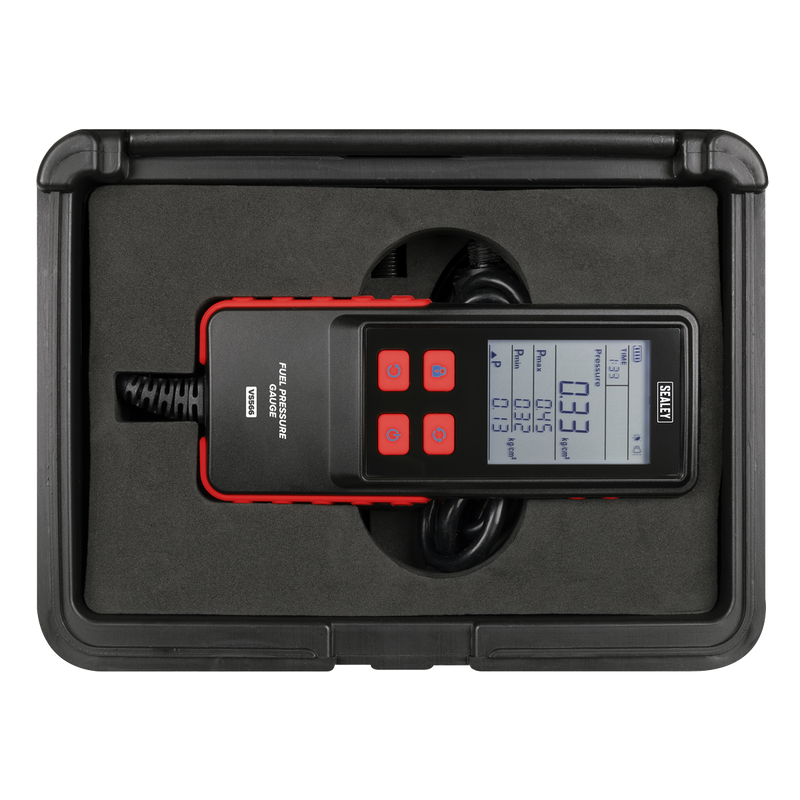 Sealey VS566 Digital Fuel Injection Pressure Test Kit for GDI Fuel Circuits 6pc